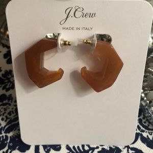 NWT J. Crew Made in Italy Acetate Dimensional Hoop Earrings